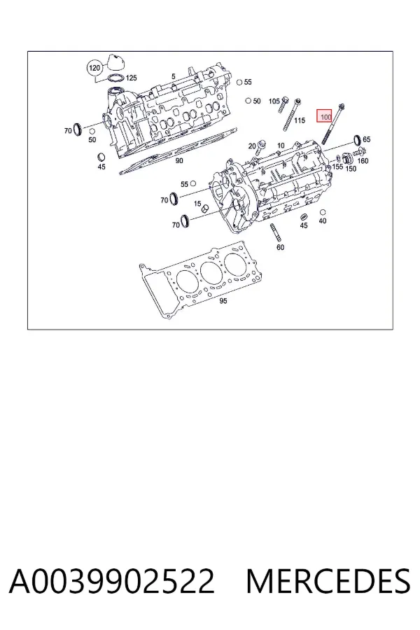 Tornillo culata A0039902522 Mercedes