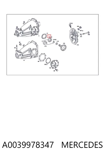 Retén del semieje trasero MERCEDES A0039978347