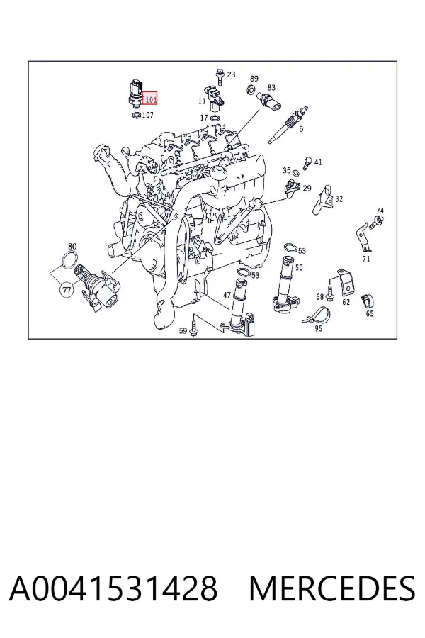 Sensor de presión de aceite A0041531428 Mercedes