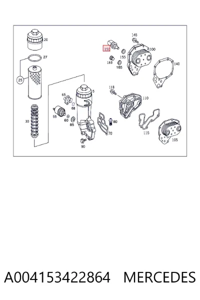 Sensor de temperatura de combustible MERCEDES A004153422864