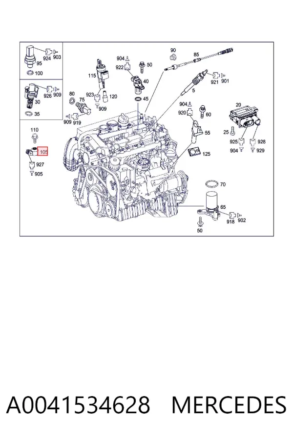 Sensor de detonacion A0041534628 Mercedes