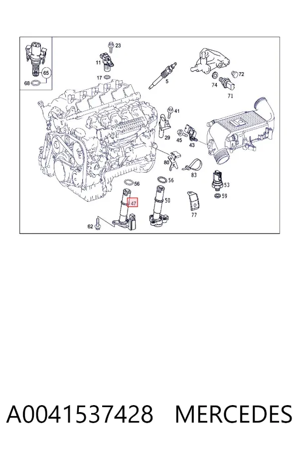 Sensor de presión de aceite A0041537428 Mercedes