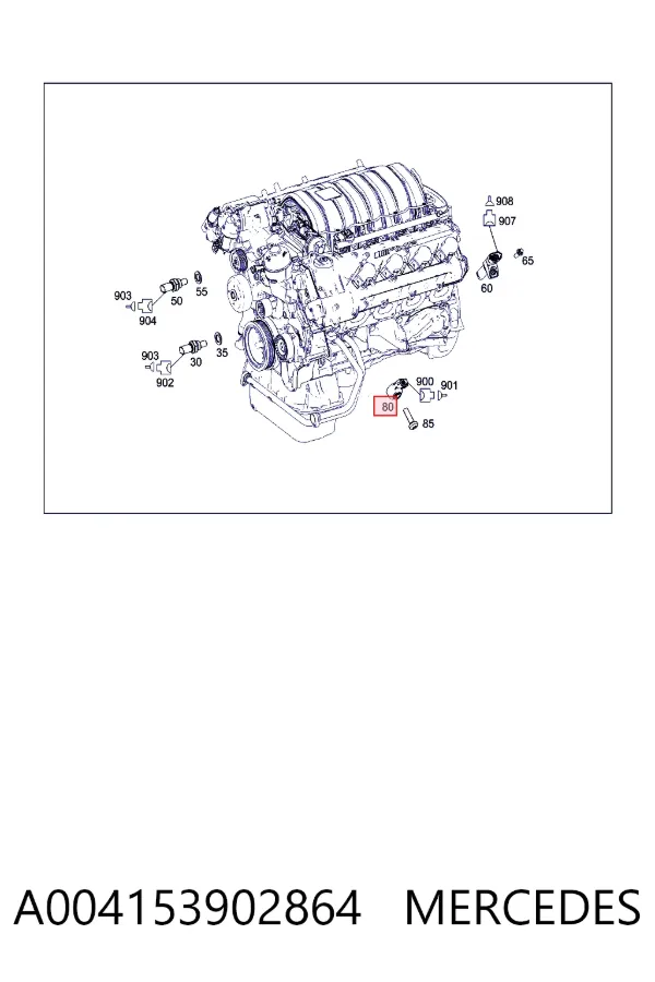 Sensor de detonacion A004153902864 Mercedes