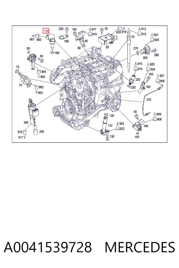 Sensor de temperatura A0041539728 Mercedes