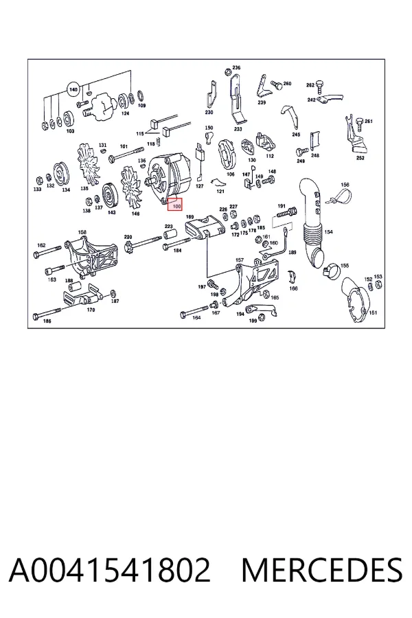 Alternador A0041541802 Mercedes
