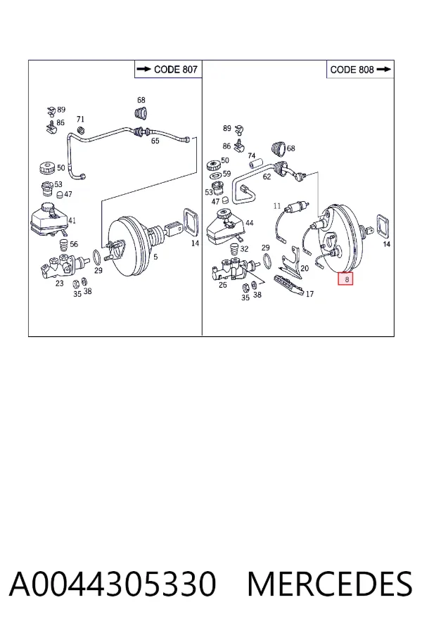 Servofreno A0044305330 Mercedes