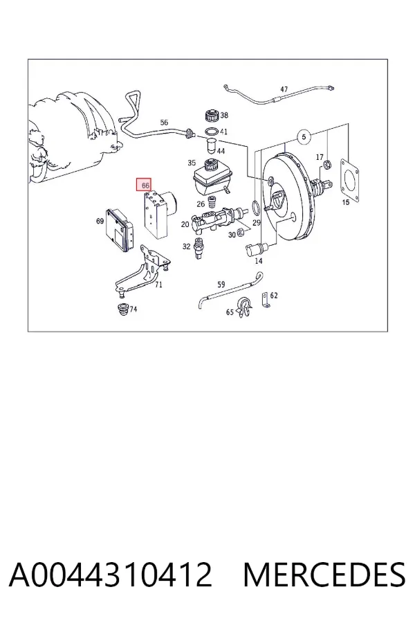 Módulo ABS A0044310412 Mercedes
