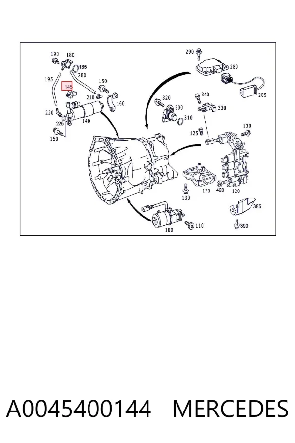 Sensor de marcha atrás A0045400144 Mercedes
