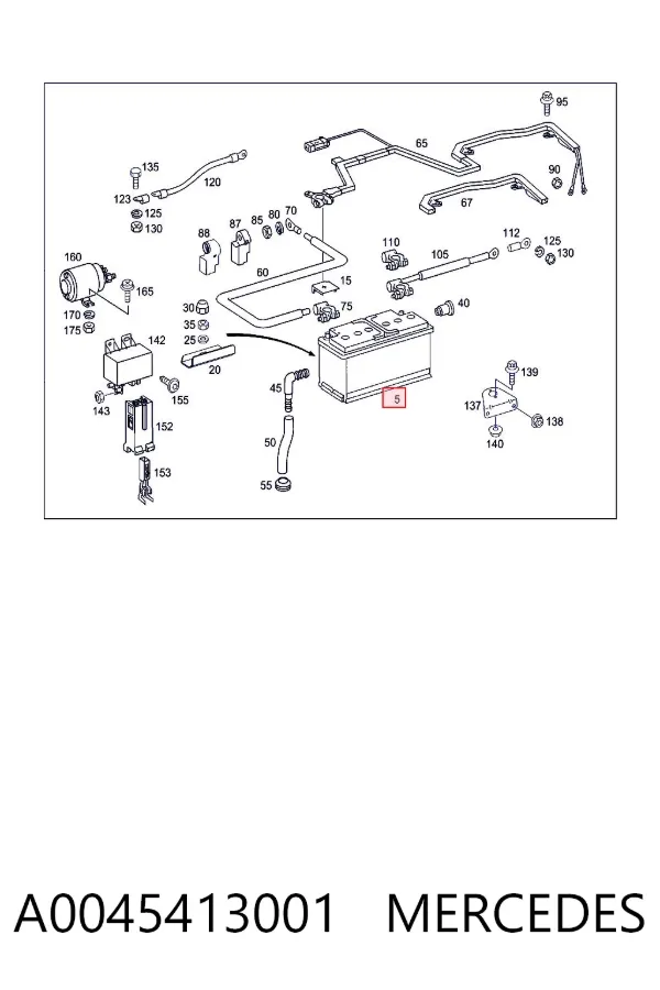 Batería A0045413001 Mercedes