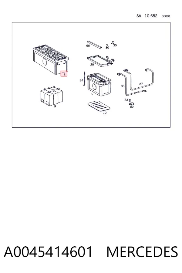 Batería A0045414601 Mercedes