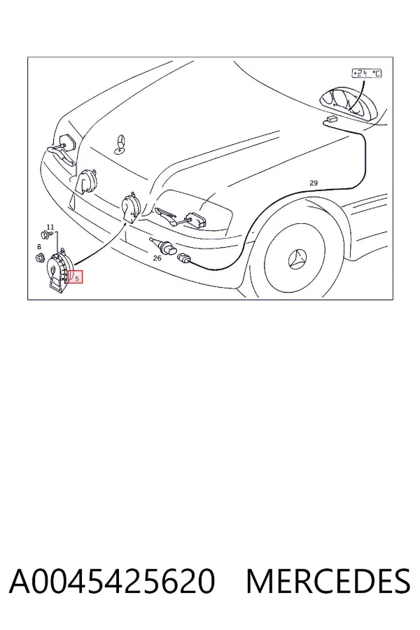 Claxon A0045425620 Mercedes