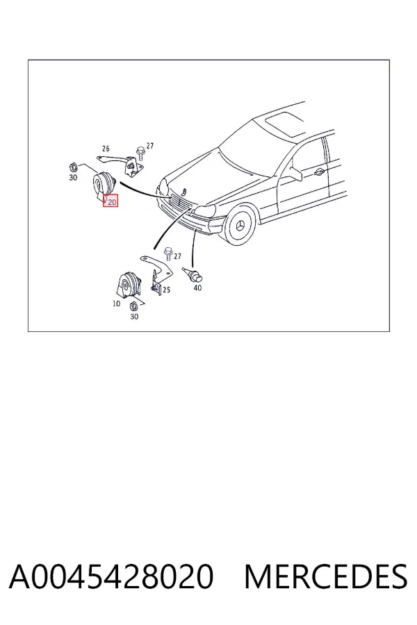 Claxon A0045428020 Mercedes