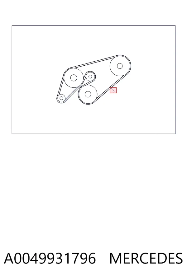 Correa de alternador A0049931796 Mercedes
