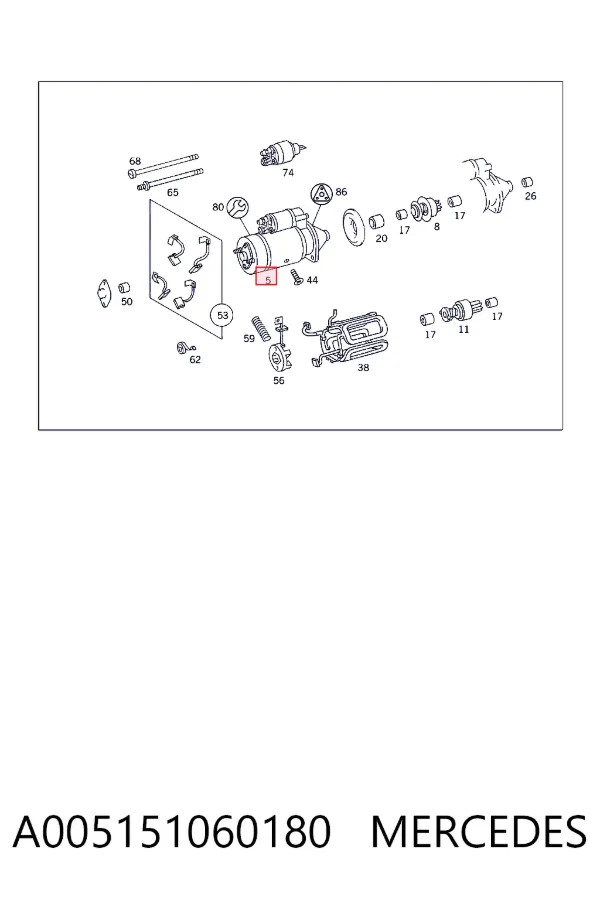 Motor de arranque A005151060180 Mercedes