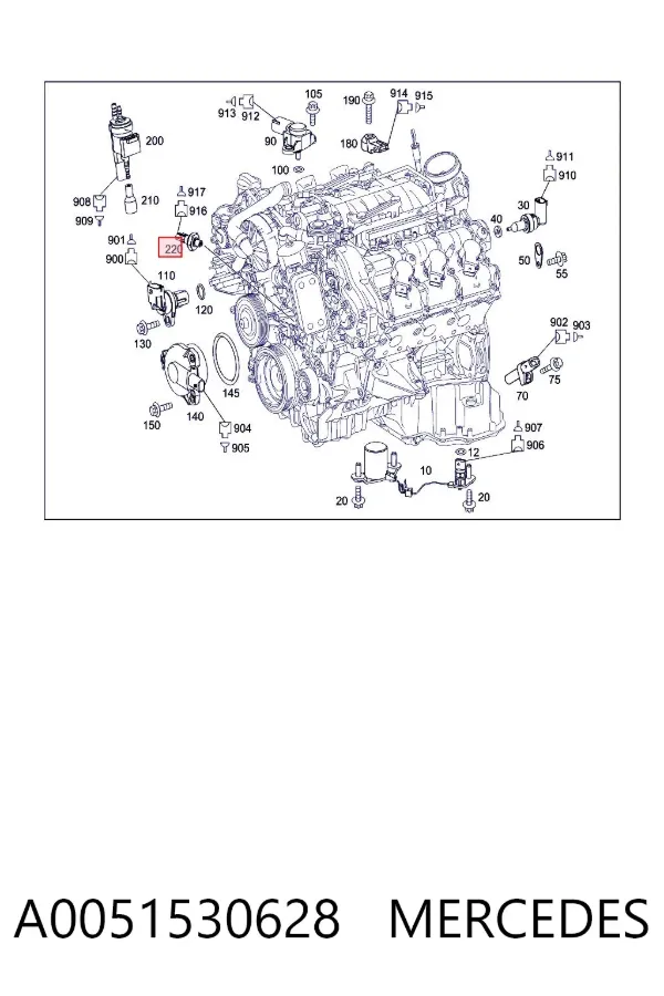 Sensor de presión de aceite A0051530628 Mercedes