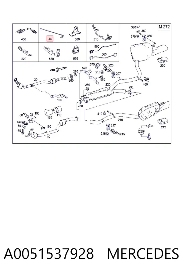 Sensor de temperatura de gases de escape antes del filtro de partículas A0051537928 Mercedes