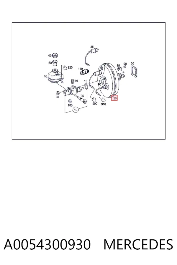 Servofreno A0054300930 Mercedes