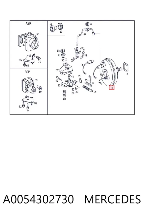 Servofreno A0054302730 Mercedes