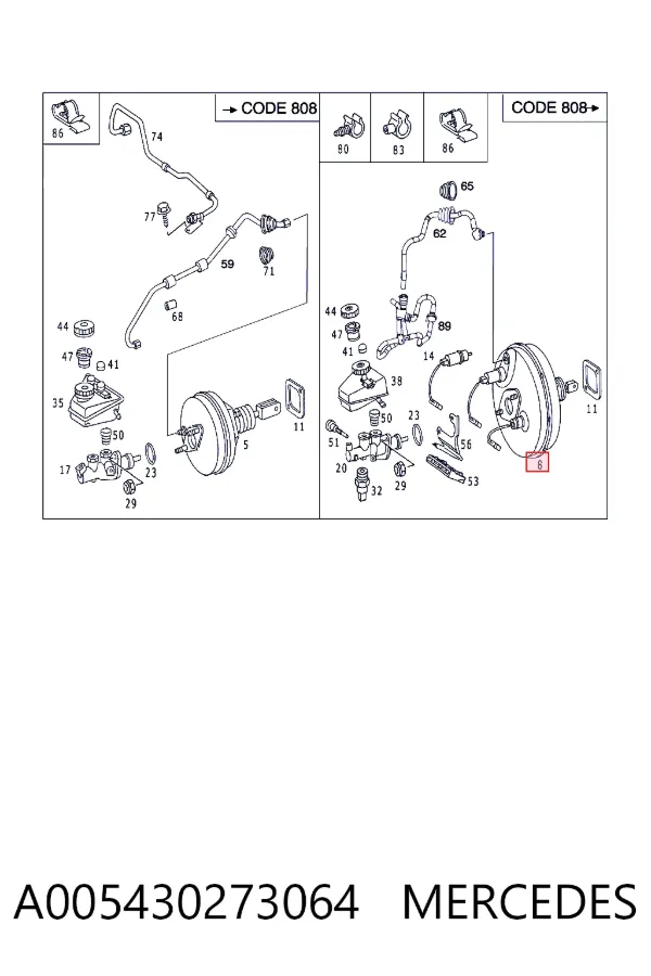 Servofreno A005430273064 Mercedes