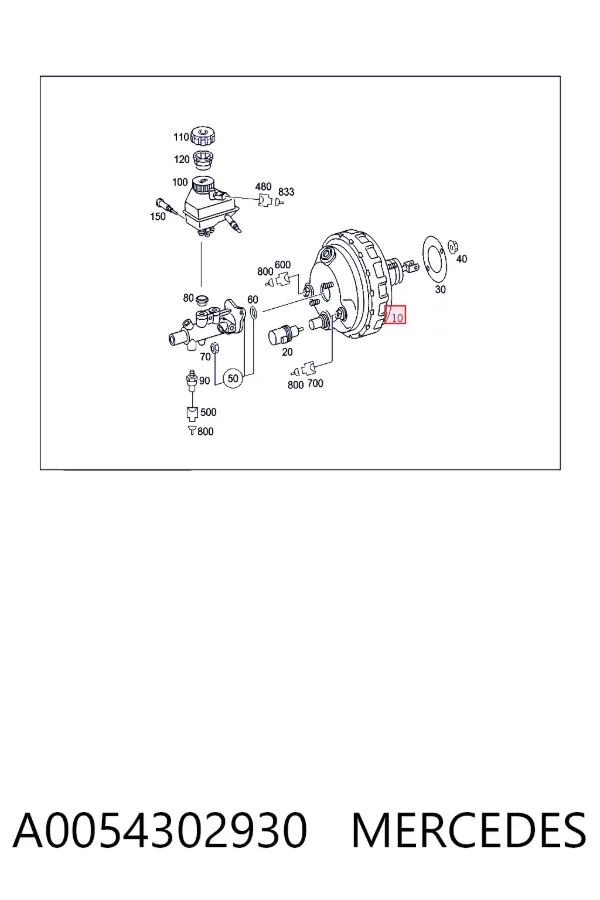 Servofreno A0054302930 Mercedes