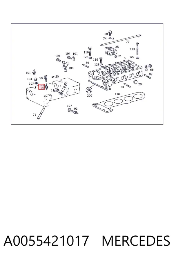Sensor de temperatura A0055421017 Mercedes