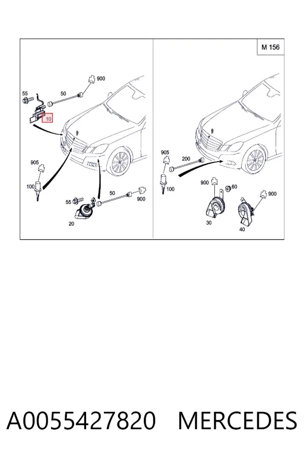 Claxon A0055427820 Mercedes