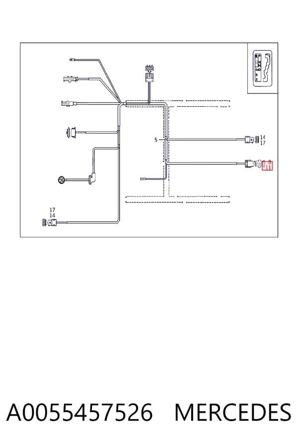 Terminal del cable A0055457526 Mercedes