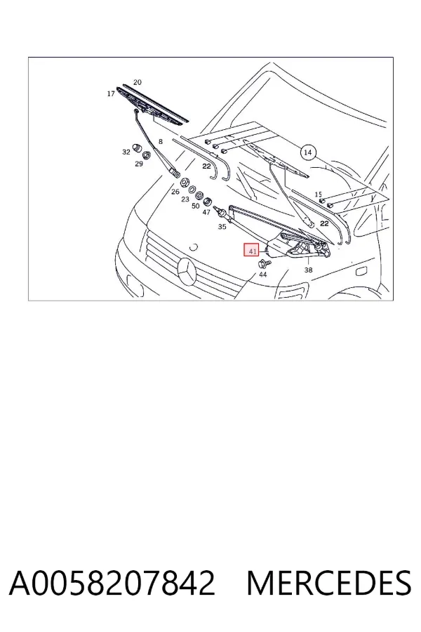 Motor limpiaparabrisas A0058207842 Mercedes