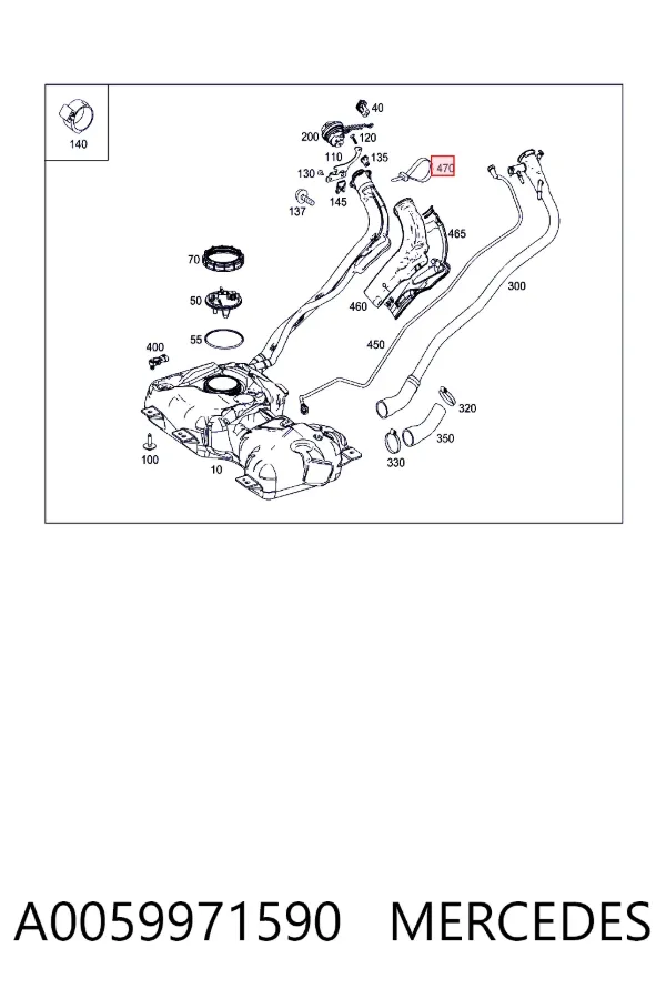 Abrazadera plástica universal A0059971590 Mercedes