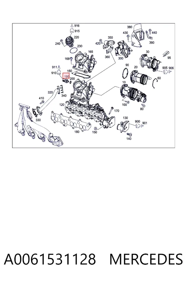 Sensor de presion gases de escape A0061531128 Mercedes