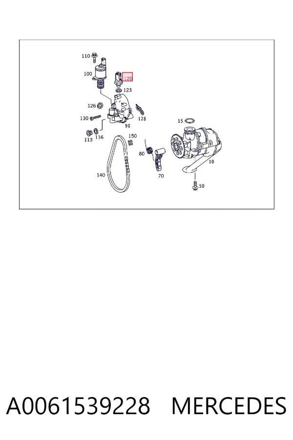 Sensor de presión de aceite A0061539228 Mercedes