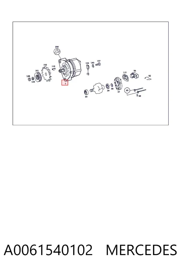 Alternador A0061540102 Mercedes