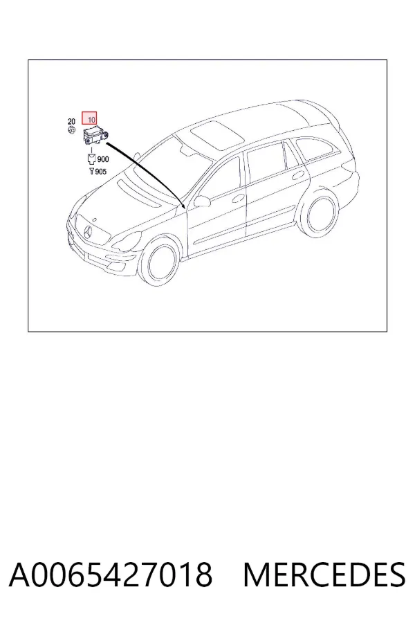 Sensor de aceleración lateral (ESP) A0065427018 Mercedes
