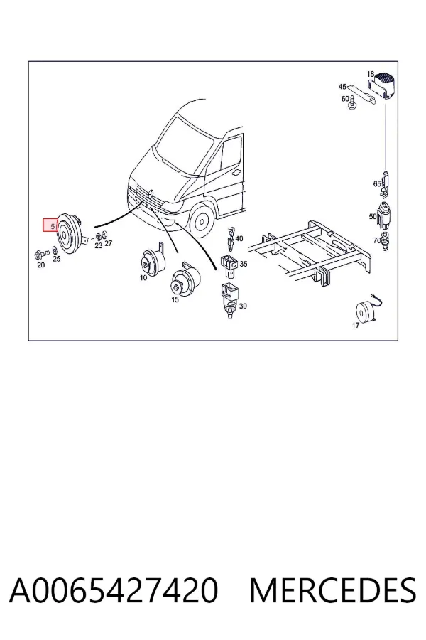 Claxon A0065427420 Mercedes