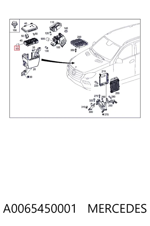 Caja de fusibles A0065450001 Mercedes