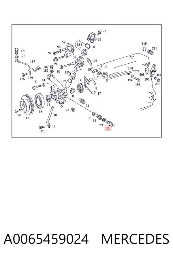 Sensor de temperatura A0065459024 Mercedes