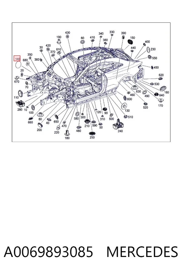 Deposito de limpiaparabrisas A0069893085 Mercedes