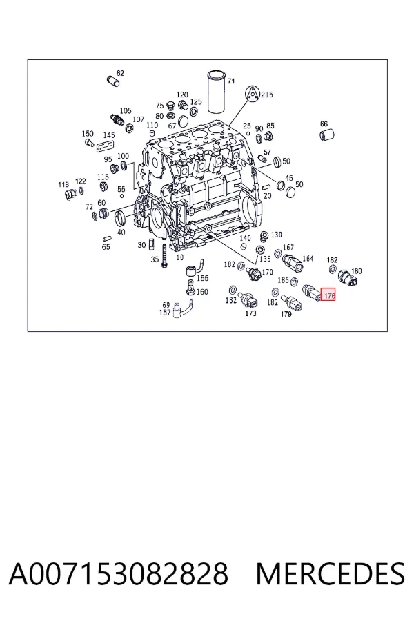 Sensor de presión de aceite A007153082828 Mercedes