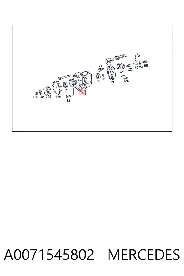 Alternador A0071545802 Mercedes