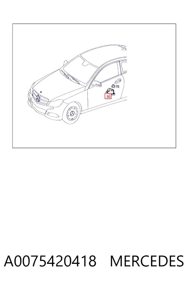 Sensor de aceleración lateral (ESP) A0075420418 Mercedes