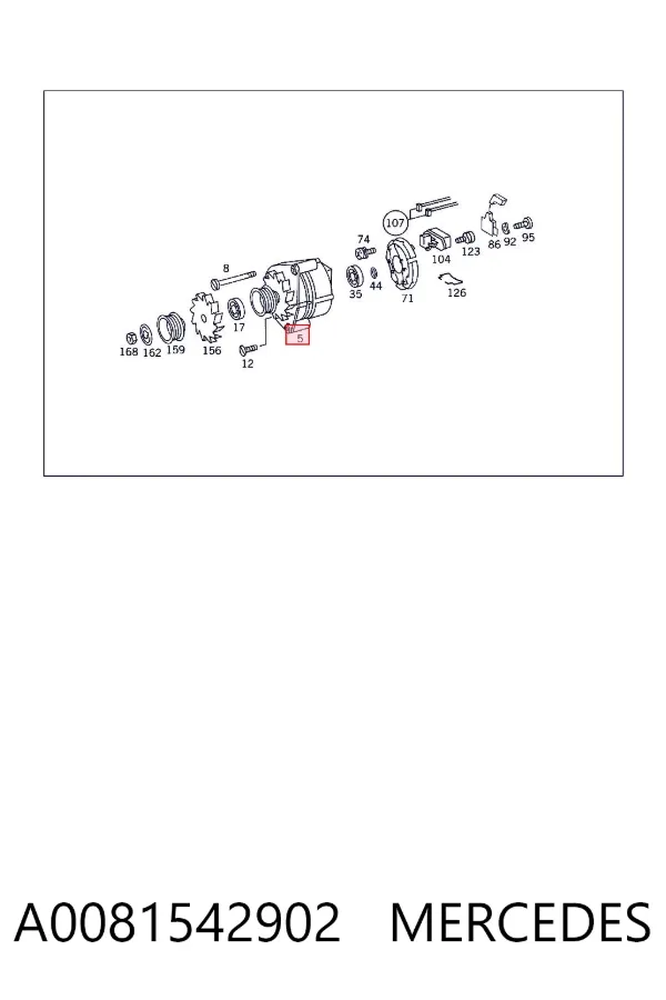 Alternador A0081542902 Mercedes