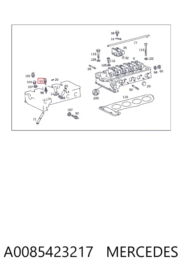 Sensor de temperatura A0085423217 Mercedes