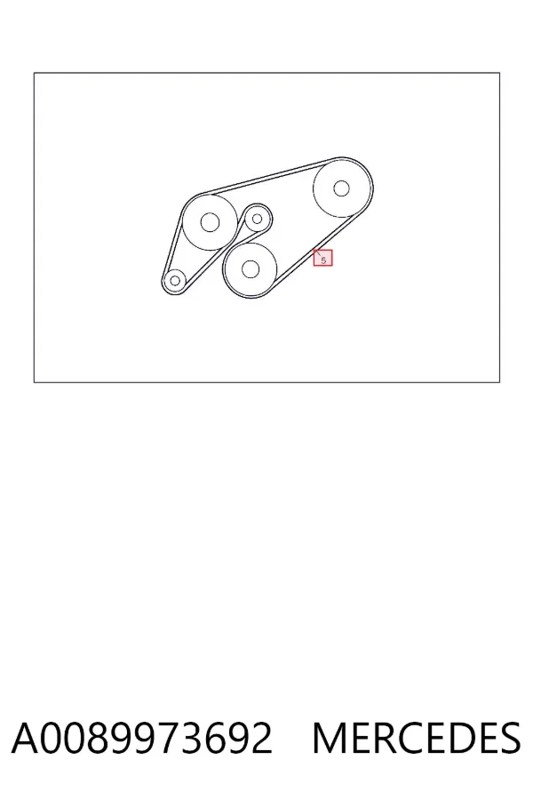 Correa de alternador A0089973692 Mercedes