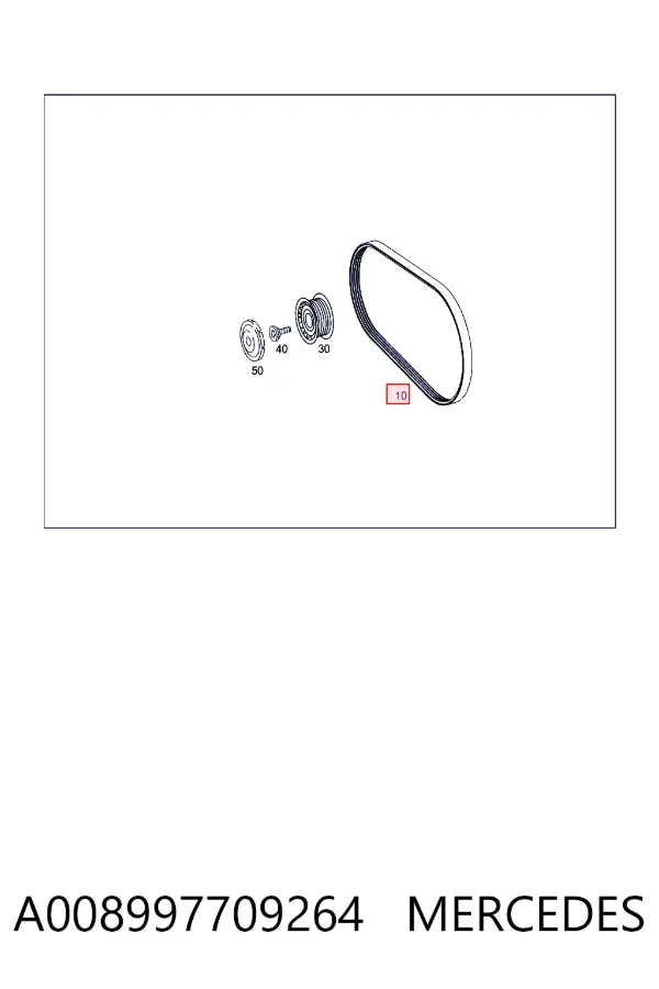 Correa de alternador A008997709264 Mercedes