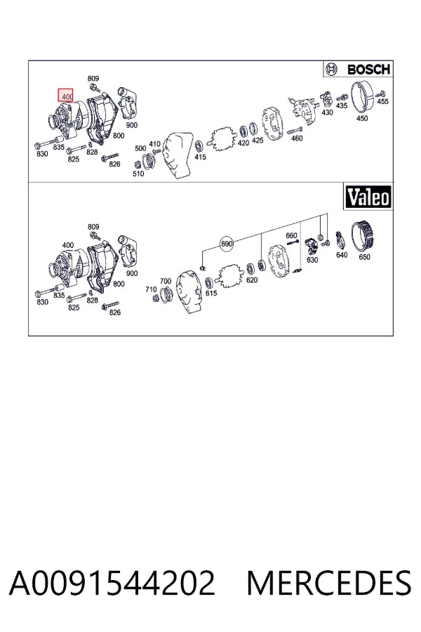 Alternador A0091544202 Mercedes