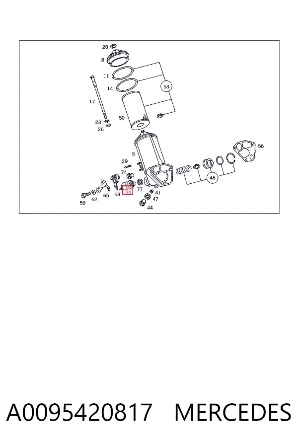 Sensor de presión de aceite A0095420817 Mercedes