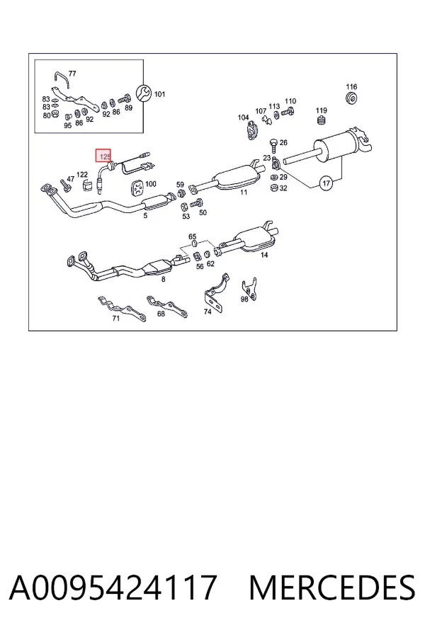 Sonda lambda A0095424117 Mercedes