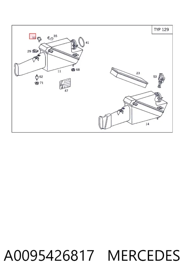Sensor de temperatura del aire de admisión A0095426817 Mercedes