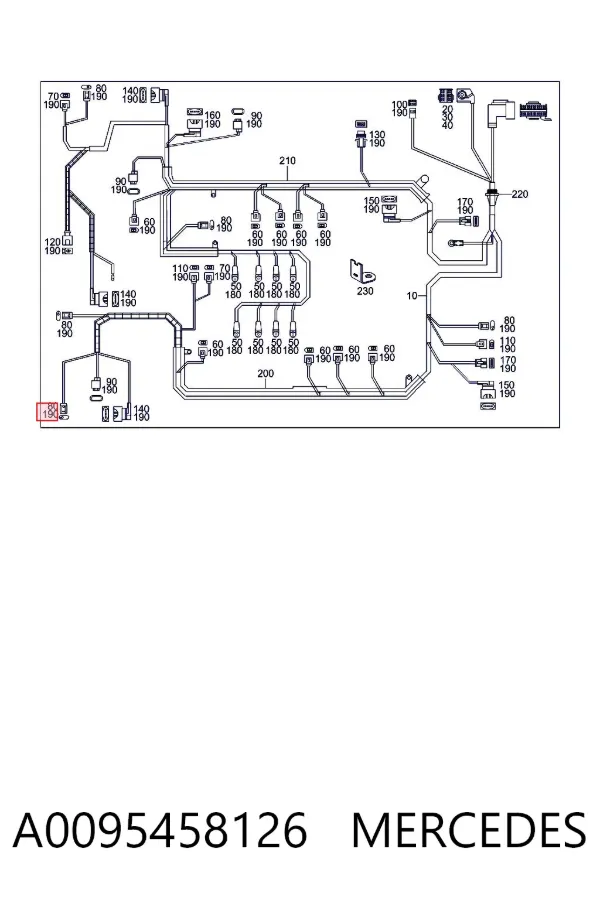 Terminal del cable A0095458126 Mercedes