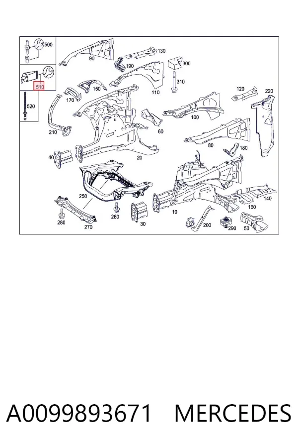  A0099893671 Mercedes